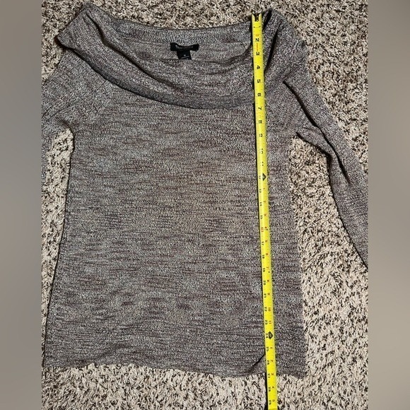 White House Black Market Cowl Neck Sweater – Brown & Cream Shimmer Blend - Picture 5 of 6